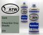 Preview: Saab, Edwardian Gray Metallic, 204: 400ml Sprühdose + 400ml Klarlack - Set, von ATW Autoteile West.